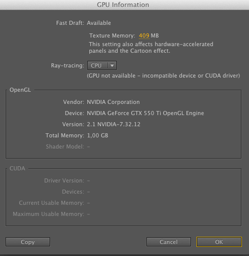 GeForce GTX 550 Ti vs ATI Radeon HD 5770 for Mac