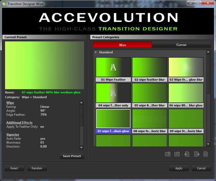 Accevolution Transition Designer Wipe