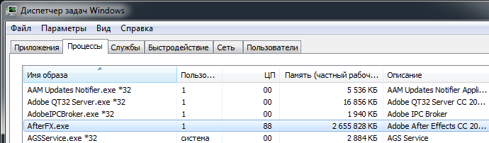 After Effects benchmark