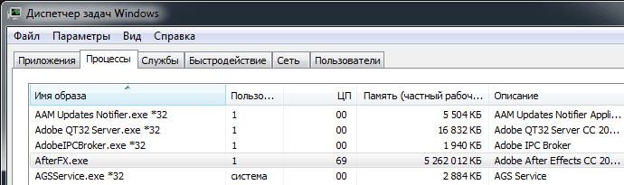 After Effects benchmark