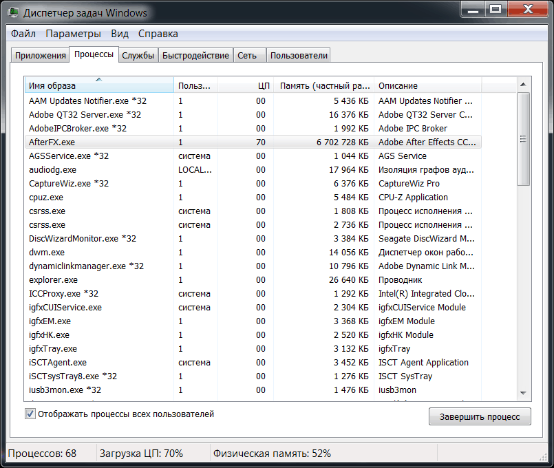 After Effects benchmark