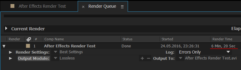 After Effects benchmark