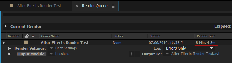 After Effects benchmark