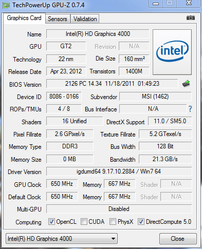 Intel HD Graphics