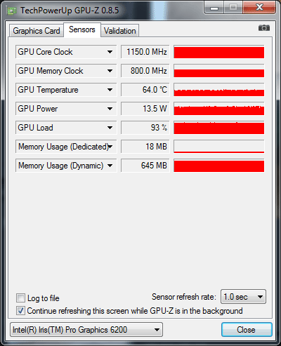 Intel Iris Pro Graphics 6200