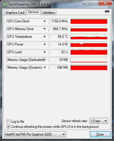 Intel Iris Pro Graphics 6200