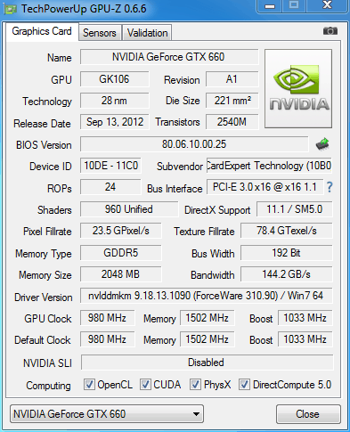 GeForce GTX 660 против GeForce GTX 650 Ti