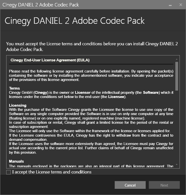 Cinegy Adobe CC 2018 Accelerator Plugin