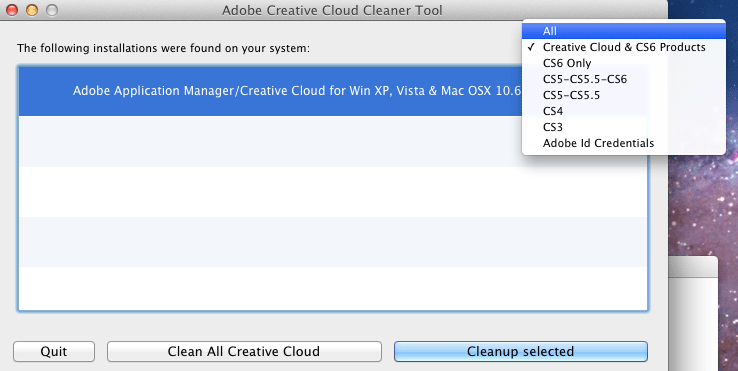 Adobe Creative Cloud Cleaner Tool