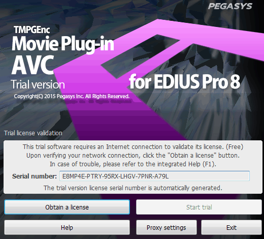 TMPGEnc Movie Plug-in AVC for EDIUS Pro 8 Version 1.0.4.9