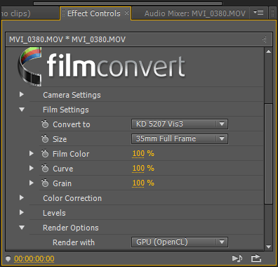 FilmConvert Pro AE