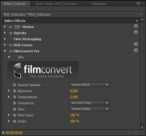 FilmConvert Pro AE