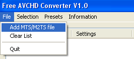 Free AVCHD Converter