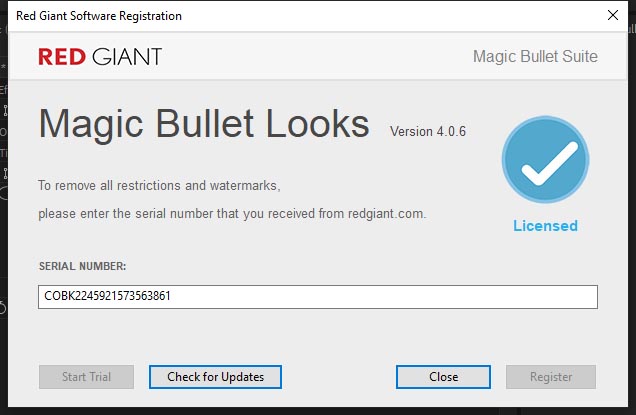 Red Giant Magic Bullet Looks 4.0.6