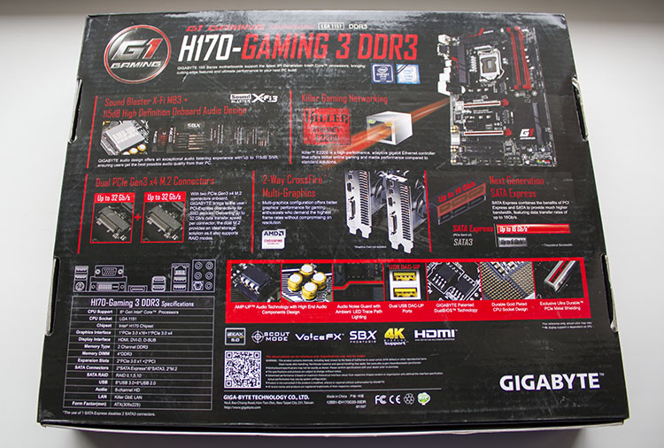 Gigabyte GA-H170-Gaming 3 DDR3