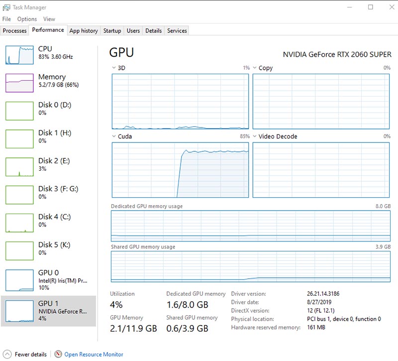 Gigabyte GeForce RTX 2060 SUPER GAMING OC 8G (GV-N206SGAMING OC-8GC)