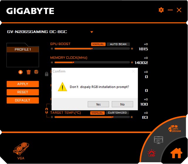 Gigabyte GeForce RTX 2060 SUPER GAMING OC 8G (GV-N206SGAMING OC-8GC)