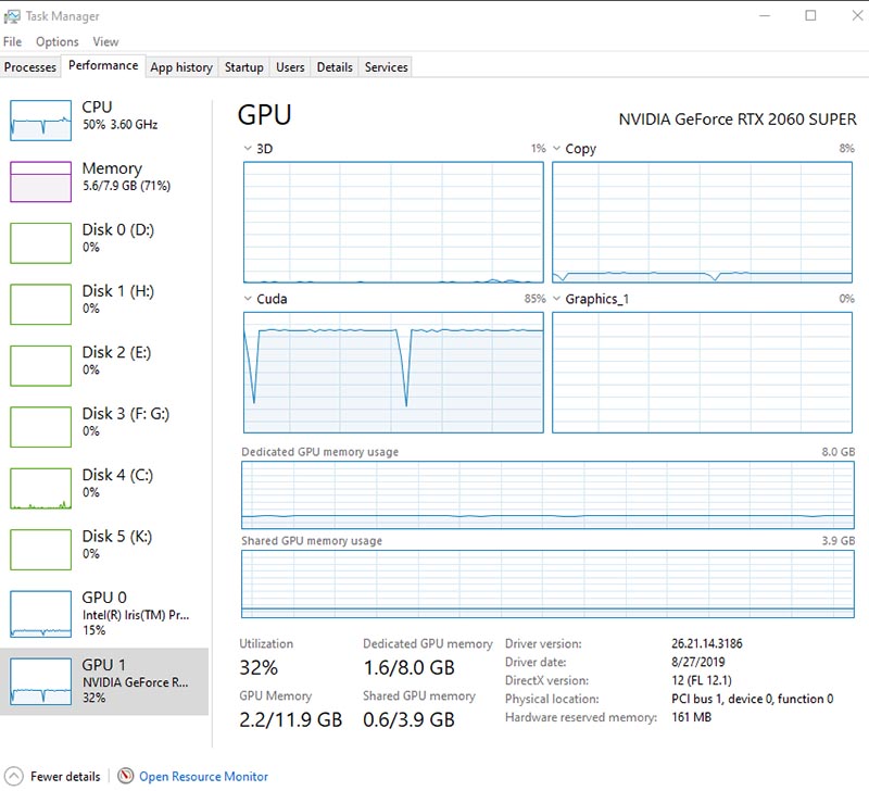 Gigabyte GeForce RTX 2060 SUPER GAMING OC 8G (GV-N206SGAMING OC-8GC)