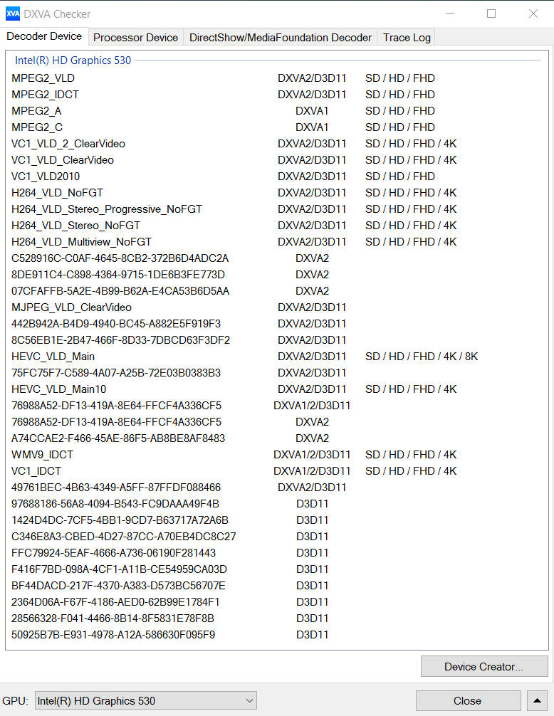 Intel HD Graphics 530 (GT2)