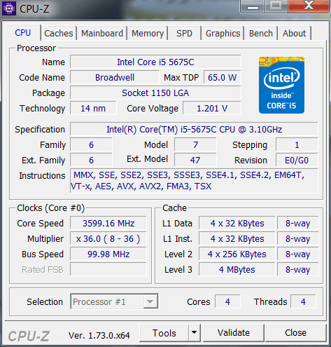 Intel Iris Pro Graphics 6200 (GT3e)