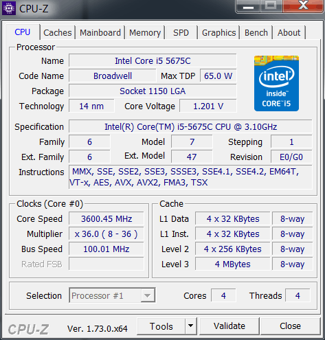 Intel Iris Pro Graphics 6200 (GT3e)