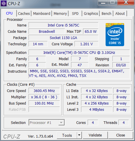 Intel Iris Pro Graphics 6200