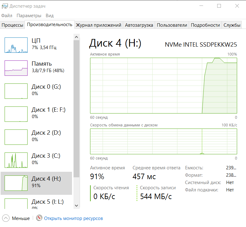 Intel SSDPEKKW256G7X1