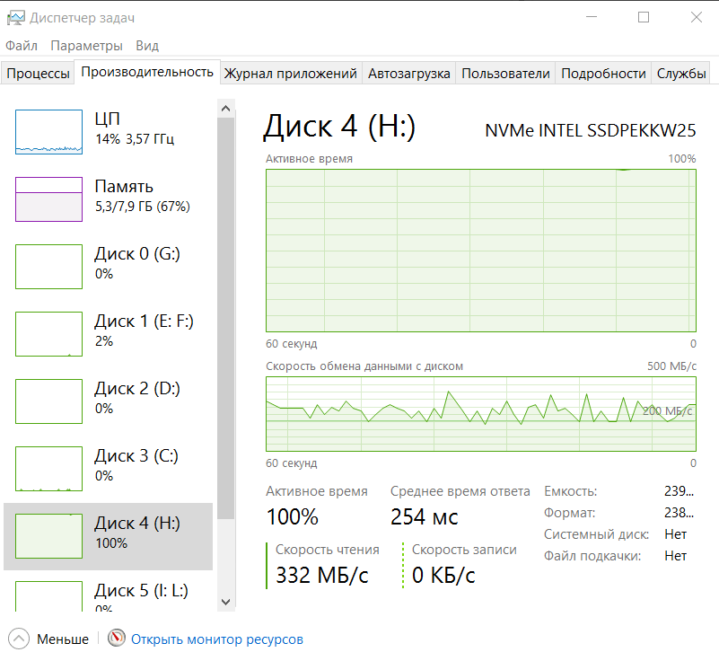 Intel SSDPEKKW256G7X1