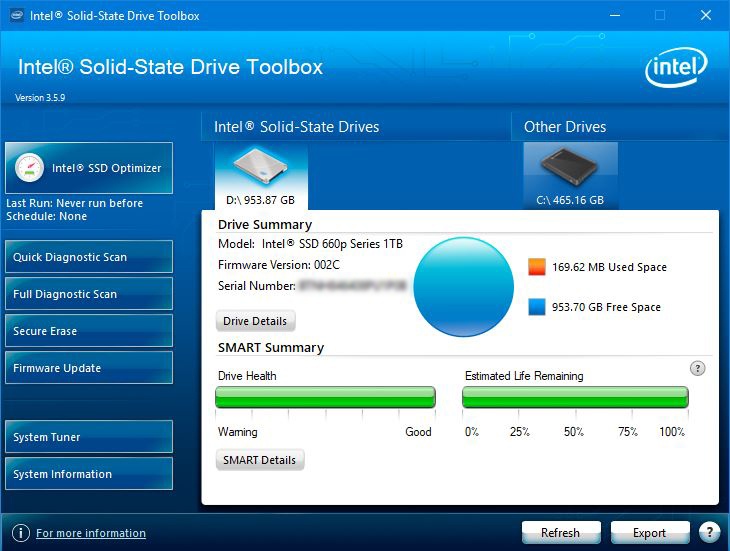 Intel SSDPEKNW010T9X1