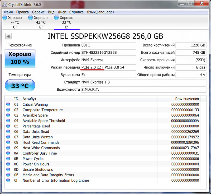 Intel SSDPEKKW256G801