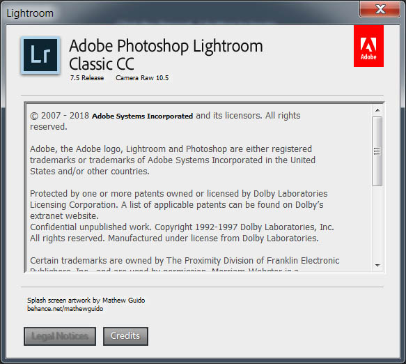 Adobe Photoshop Lightroom 7.5