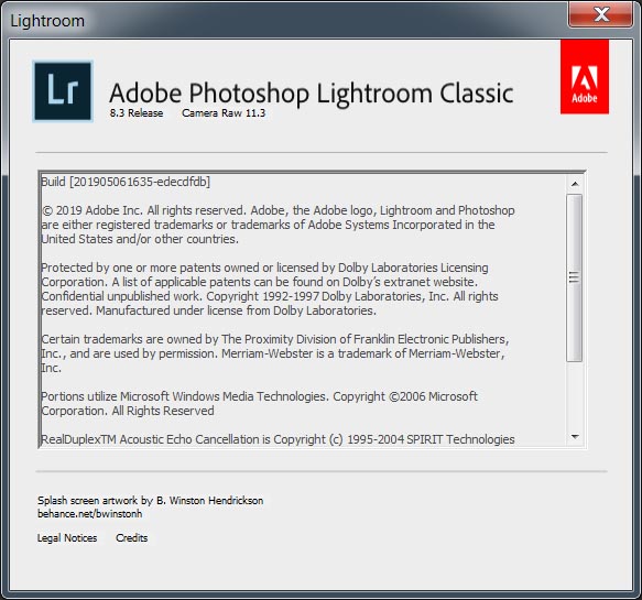 Adobe Photoshop Lightroom Classic CC 2019 v8.3.0.10 (x64)