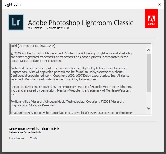 Adobe Photoshop Lightroom Classic CC 9.0