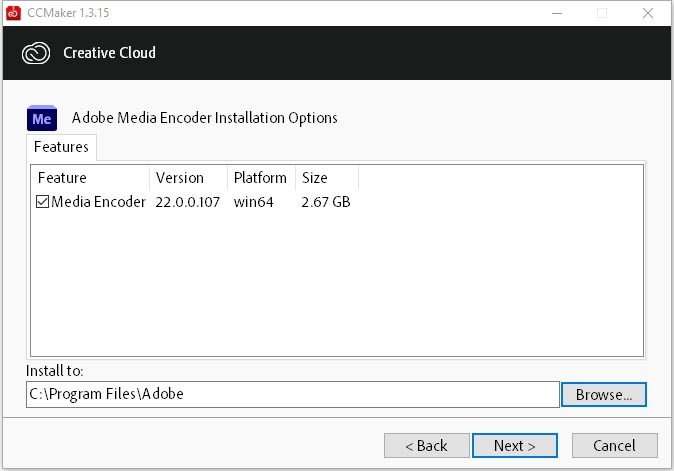 Adobe Media Encoder 2022 (v22.0)