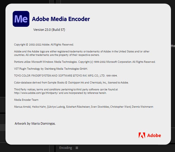 Adobe Media Encoder 2023 (v23.0)