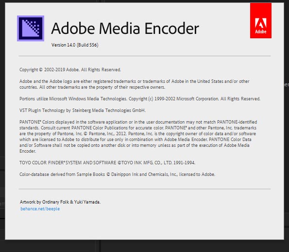 Adobe Media Encoder CC 2020 (v14.0.0.556)