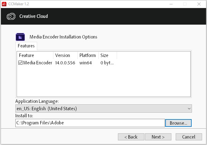 Adobe Media Encoder CC 2020 (v14.0.0.556)