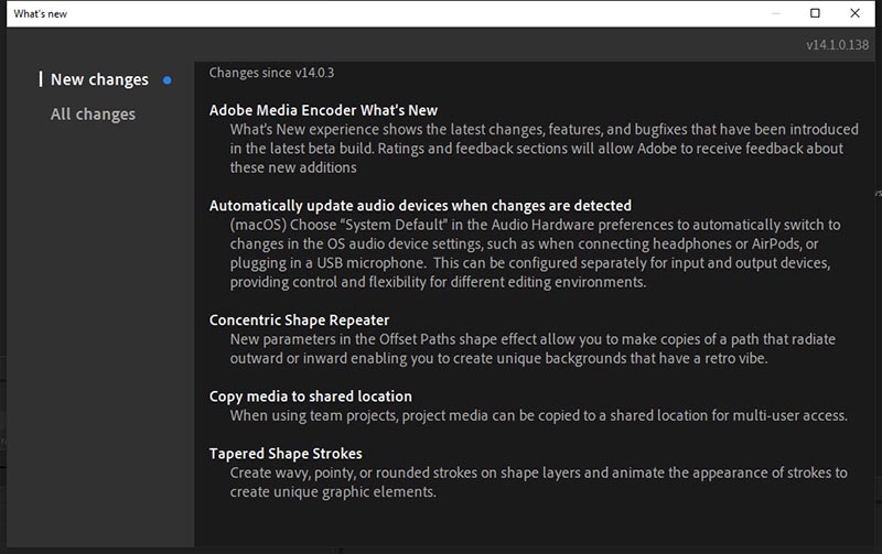 Adobe Media Encoder (Beta) v14.5