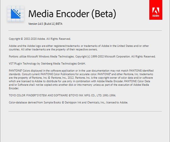 Adobe Media Encoder (Beta) v14.5