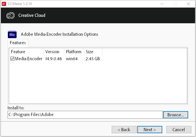 Adobe Media Encoder CC 2020 (v14.9.0.48)