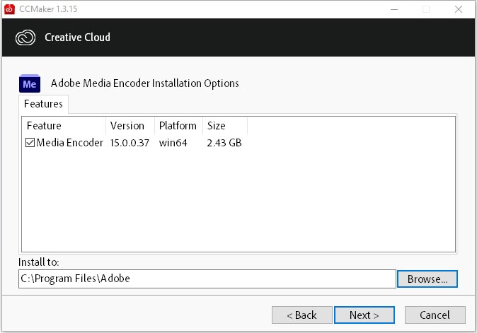 Adobe Media Encoder CC 2021 (v15.0.0.37)