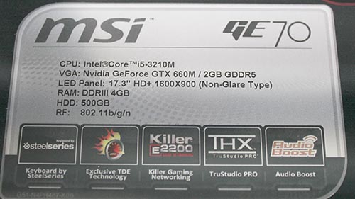 MSI GE70 0ND-082XRU