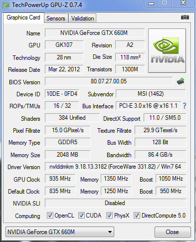 GeForce GTX 660M