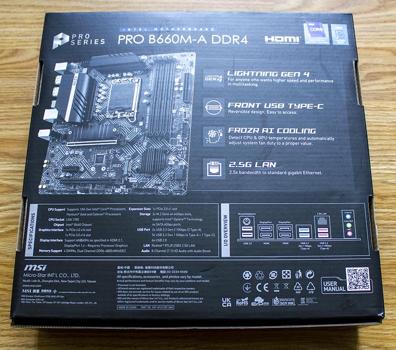 MSI PRO B660M-A DDR4