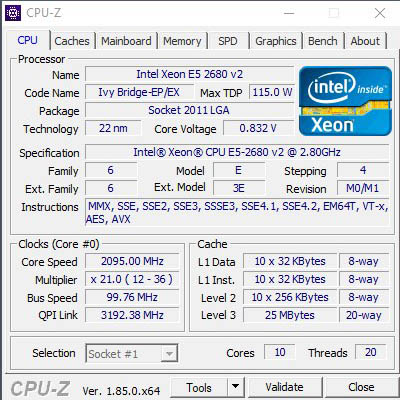 Intel Xeon E5-2680v2