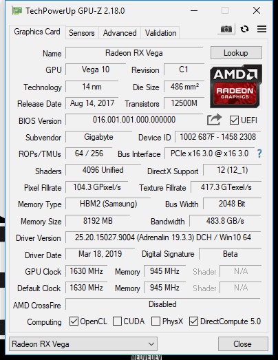 AMD Radeon RX Vega 64