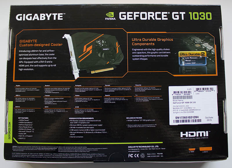 Gigabyte GeForce GT 1030 OC 2G