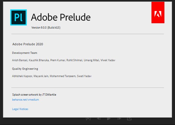 Adobe Prelude CC 2020