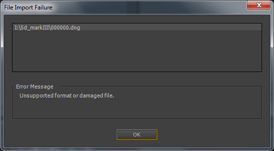 Unsupported Format Or Damaged File Premiere Pro Avi