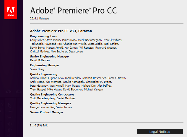Adobe Premiere Pro CC 8.1 Update